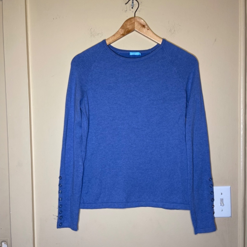 J. McLaughlin Blue Long Sleeve Top - Picture 2 of 9